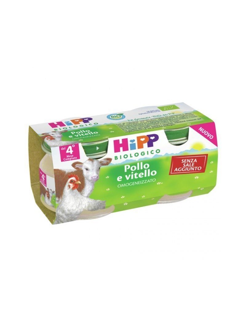 Hipp Omogeneizzato Carne Pollo e Vitello Offerta 12 vasetti da 80gr